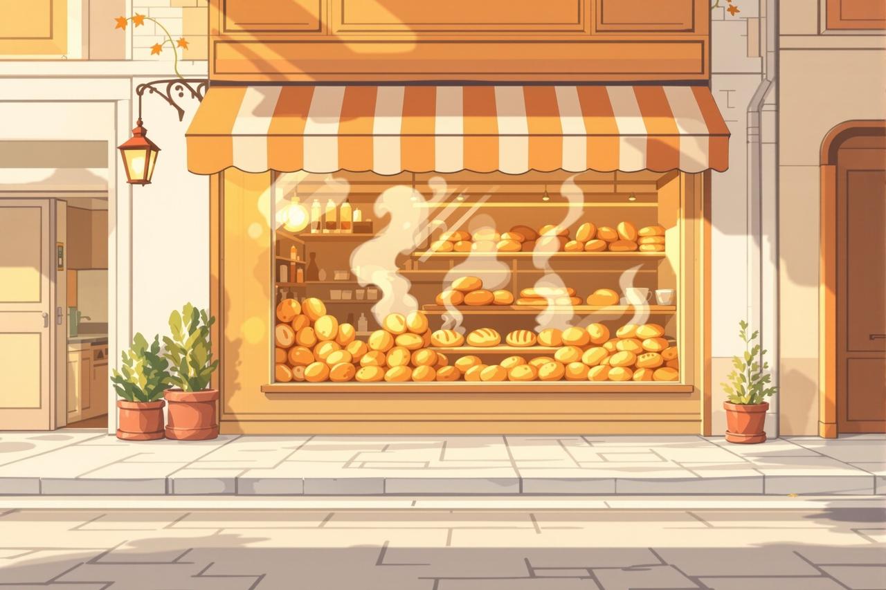 红果短句 - 面包店的早晨 红果短句 - 面包店的早晨,治愈日常治愈动漫短剧